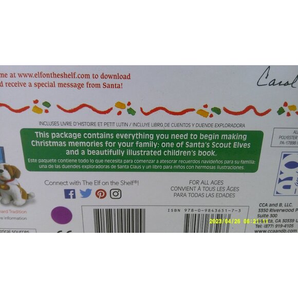 The Elf On The Shelf: A Christmas Tradition Book & Scout Elf Set * AB15 hh - Picture 3 of 4